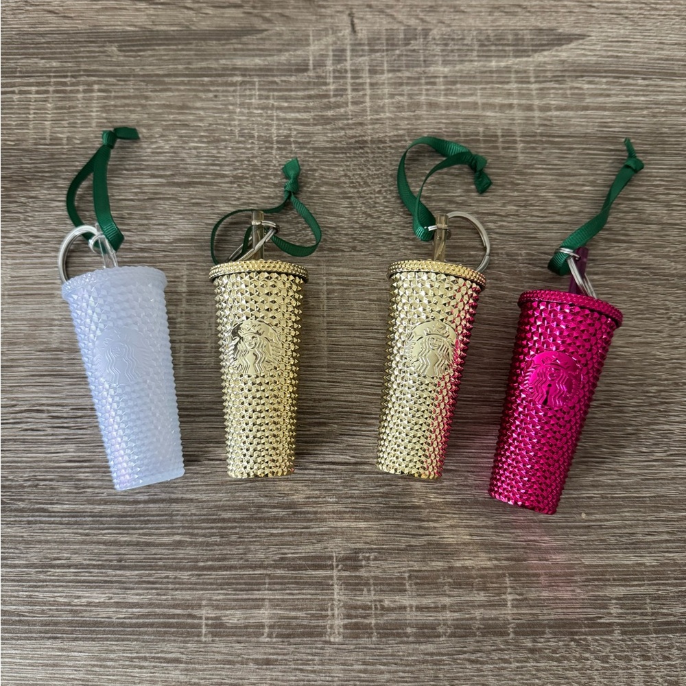 Starbucks cold cup ornament/keychains set